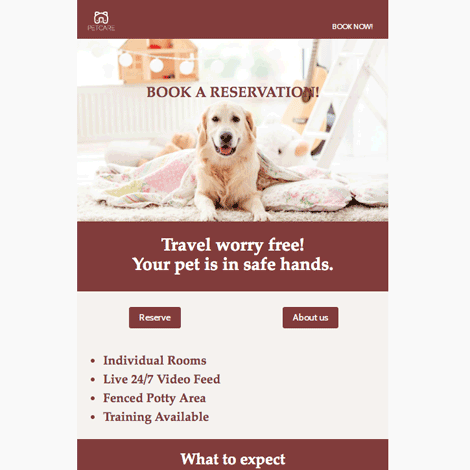 Pet Hotel Red Info Booking Marketing